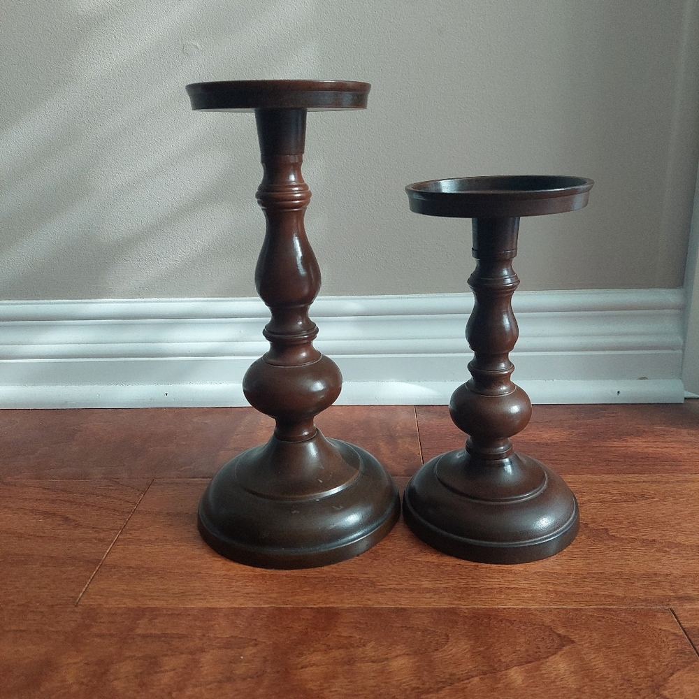 Elegant Brown Candle Holders